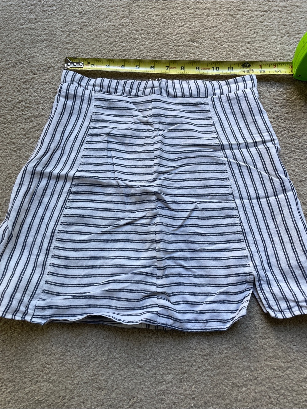 Forever 21 White and Black Striped Mini Skirt